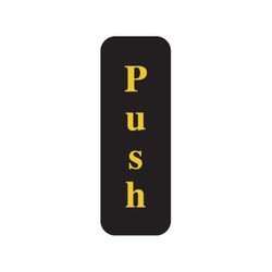 Door Sign - Push (Vertical Text)