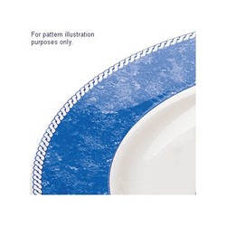 Coloured Border Blue Medium Salad Bowl (Box 12)