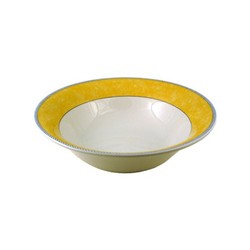 Churchill New Horizons Col Border Yel Salad Bowl Large (Box 12)