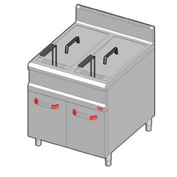 Bertos Standing Gas Fryer-Piezo.Ign.-Pilot Fl.