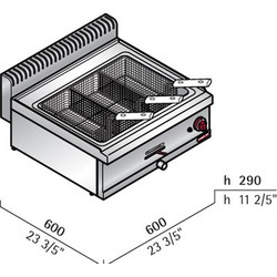 Bertos Counter Top Electric Pasta Cooker 25Ltr