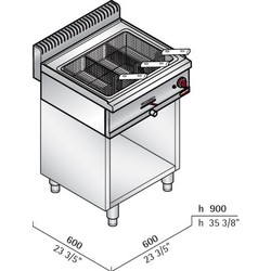 Bertos Freestanding Electric Pasta Cooker 25Ltr