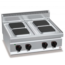 Bertos Counter Top El.Hotplate 4 Square Plates