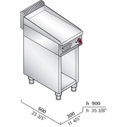 Bertos Freestanding 300W Gas Griddle