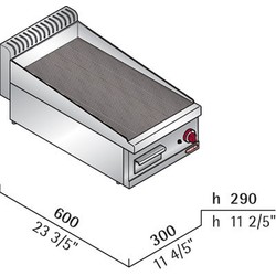 Bertos Counter Top Ribbed Gas Griddle