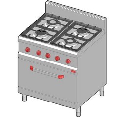 Bertos 4 Burner 1/1 Gn