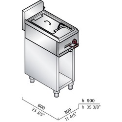 Bertos Freestanding Gas Fryer 8Ltr