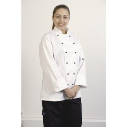 Marseille Full Sleeve - White With Black Stud Buttons