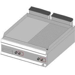 Bertos Electric Fry Top 1/2 And 1/2 Hard Chrome - 2 Zone