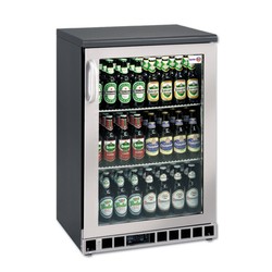 Gamko Maxiglass 1 Glass Door Bottle Cooler- S/S Front - Hinged R Or L (140 Bottles) - Gamko 1 Door Cooler - Hinged Left