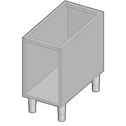 Bertos 300 Stainless Steel Stand With 3 Closed Sides
