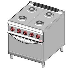 Bertos 4 Burners Gas Stove With Electric Oven