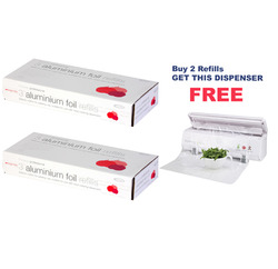 OFFER!!! 2 Prowrap Foil 300mm Refills (Packs of 3) with FREE Dispenser (worth &pound;24.99)