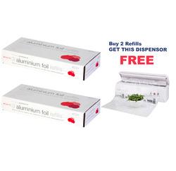 OFFER!!! 2 Prowrap Foil 450mm Refills (Packs of 3) with FREE Dispenser (worth &pound;28.99)