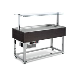 Afinox 6/1 GN Essense Buffet Static shallow well Refrigerated Counter