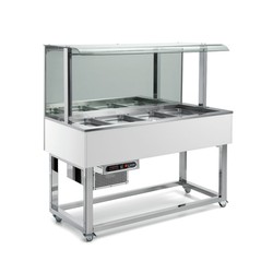 Afinox 4/1 GN Essense Wall Refrigerated Static Well Buffet Counter