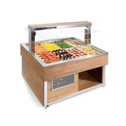 Afinox Tradition 8/1 Square Buffet Static Refrigerated Counter GN 8/1