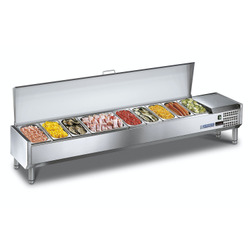 Afinox Refrigerated 1340 1/1 GN Pizza Topper S/S Lid