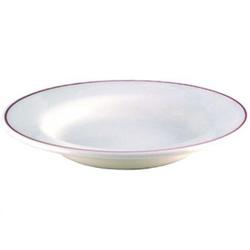 Churchill Burgundy Line Classic Rimmed Soup Bowl 9 (Box 24)