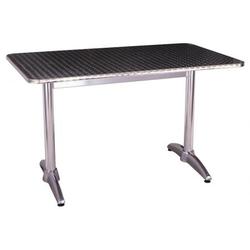 Double Pedestal Table Stianless Steel Top