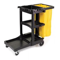 Rubbermaid Cleaning Trolley With Yellow Zippered Bag