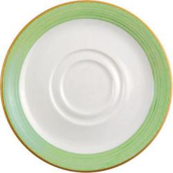 Steelite Rio Green Saucer Low Cup 12oz 16.5cm 6 1/1 (Box 36)