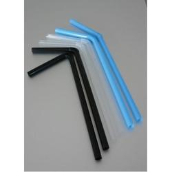 10.5 Inch Bendy Alcopop Straw Black Box of 250