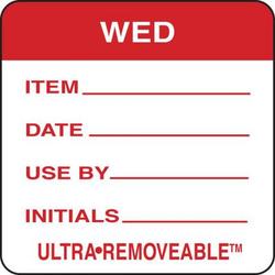 Day of The Week Colour Prepped Product Label (Roll 500)