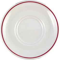 Churchill Burgundy Line Maple Saucer 5 7/8 (Box 24)