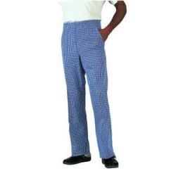 Blue Check Chefs Trousers