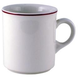 Churchill Burgundy Line Nova Mug (Box 24)