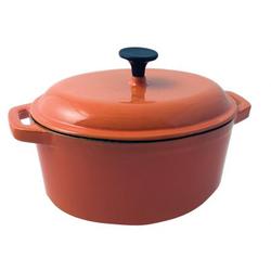 Round Cast Iron Casserole Dish Matt Black