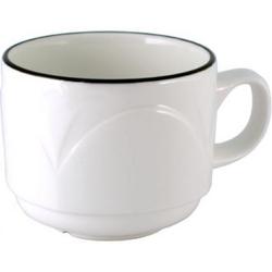 Steelite Bianco Noir Cup Stacking 7.5oz (Box 36)