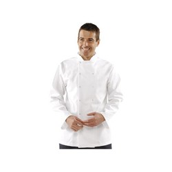 White Press Stud Chefs Jacket
