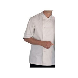 ChefLogic Danny White Buttoned Chef Jacket Short Sleeve Polycotton