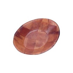 Oval Woven Wooden Bowl