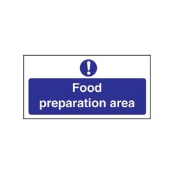 Food Prep Area Sign