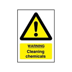 Warning Cleaning Chemicals Sign