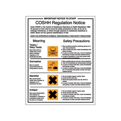 Coshh Regulations Sign