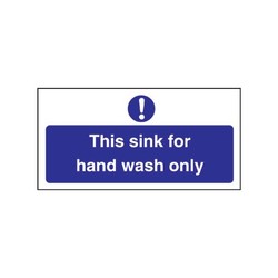 Hand Wash Only Sign