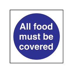 Food Must Be Cover Sign