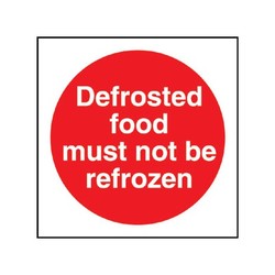 Defrosted Food Sign