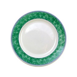Churchill New Horizons Coloured Border Classic Plate Green