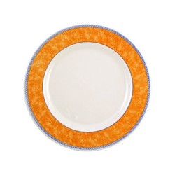 Churchill New Horizons Coloured Border Classic Plate Orange