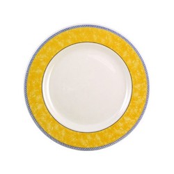 Churchill New Horizons Coloured Border Classic Plate Yellow