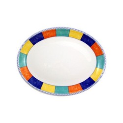 Churchill New Horizons Cheq Border Oval Plate/Platter (Box 12)