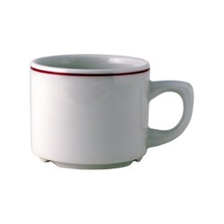 Churchill Burgundy Line Maple Coffee Cup 4oz (Box 24)