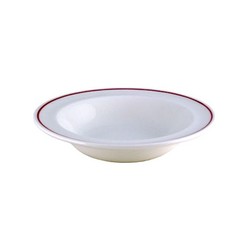 Churchill Burgundy Line Rimmed Fruit Bowl 6.25 (Box 24)