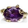 Purpura large amethyst cocktail ring
