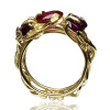 Savannah Ruby & Amethyst woven vine dress ring